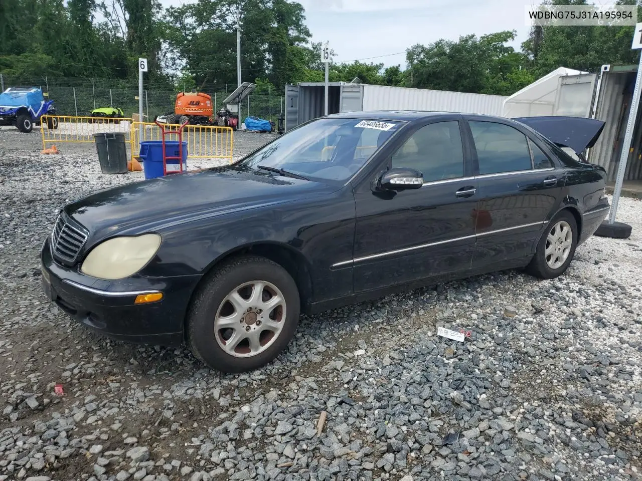 2001 Mercedes-Benz S 500 VIN: WDBNG75J31A195954 Lot: 60406655