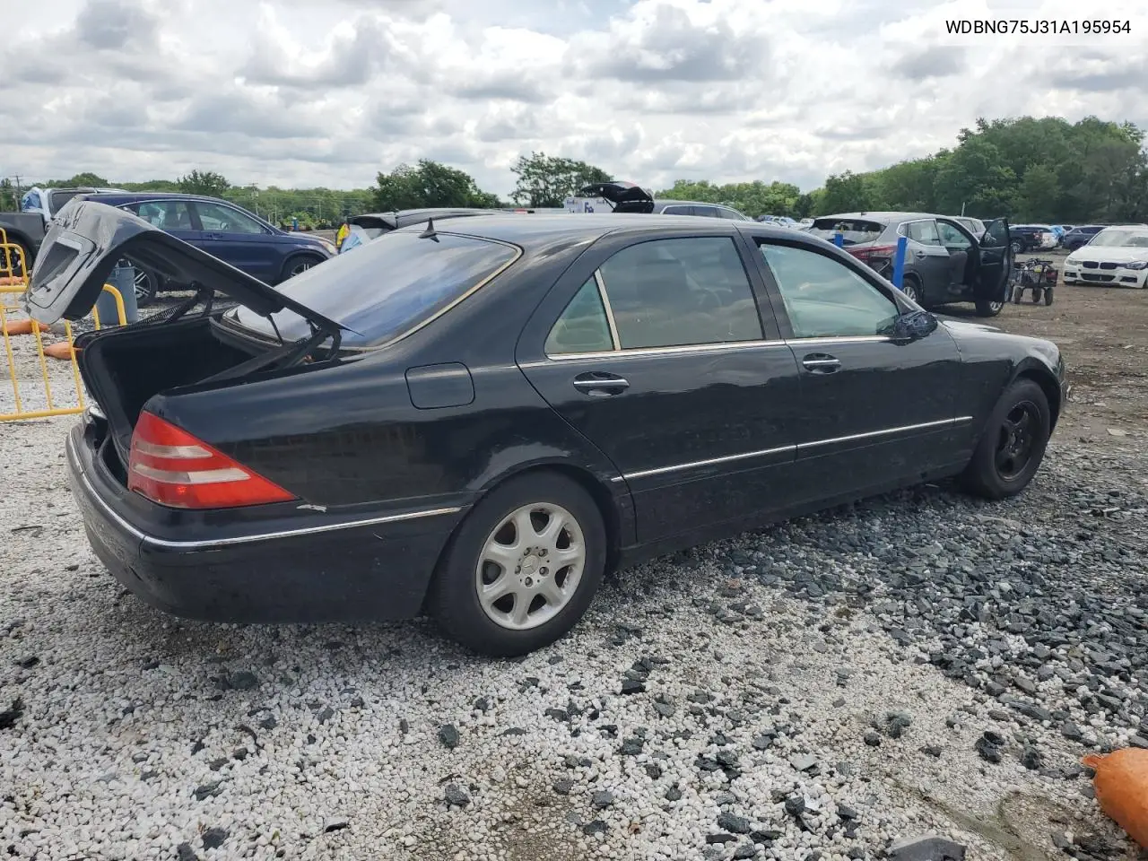 2001 Mercedes-Benz S 500 VIN: WDBNG75J31A195954 Lot: 60406655