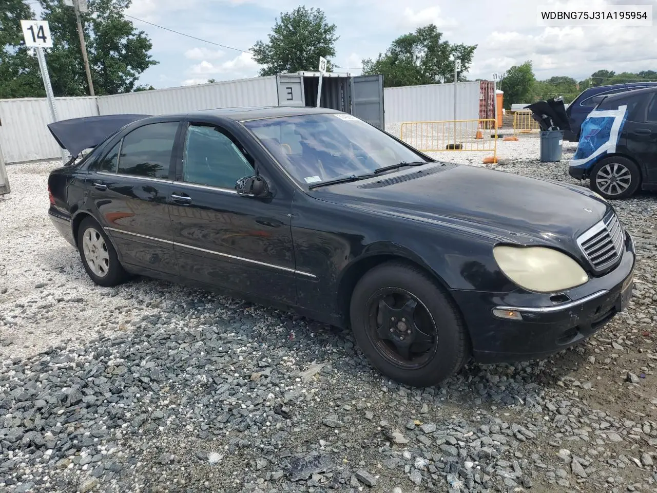 2001 Mercedes-Benz S 500 VIN: WDBNG75J31A195954 Lot: 60406655