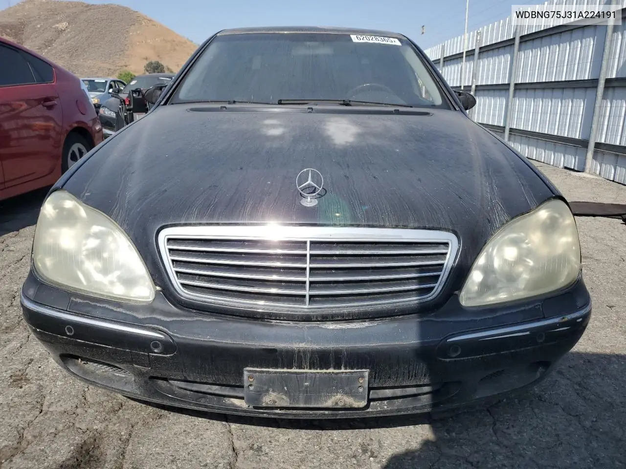2001 Mercedes-Benz S 500 VIN: WDBNG75J31A224191 Lot: 62028365