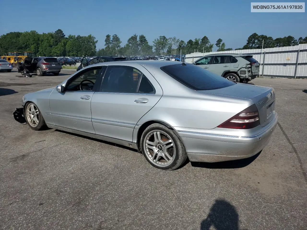 2001 Mercedes-Benz S 500 VIN: WDBNG75J61A197830 Lot: 62815985