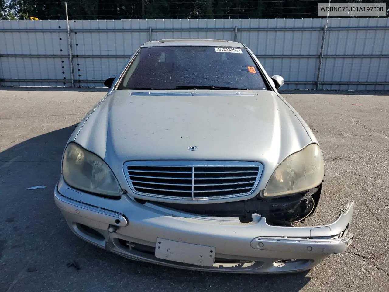 2001 Mercedes-Benz S 500 VIN: WDBNG75J61A197830 Lot: 62815985