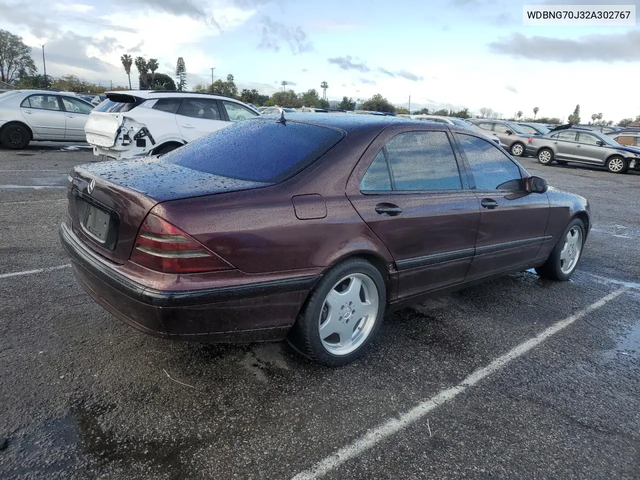 2002 Mercedes-Benz S 430 VIN: WDBNG70J32A302767 Lot: 48614205