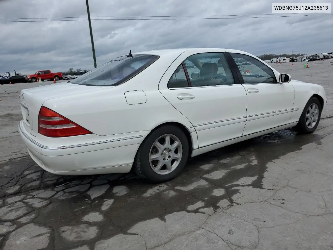2002 Mercedes-Benz S 500 VIN: WDBNG75J12A235613 Lot: 51500755