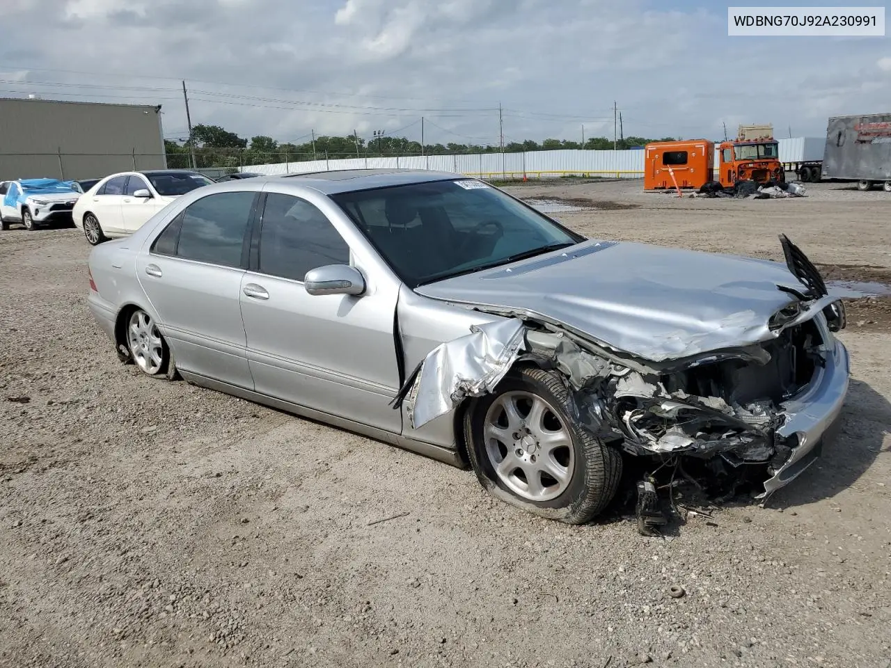 2002 Mercedes-Benz S 430 VIN: WDBNG70J92A230991 Lot: 54733995