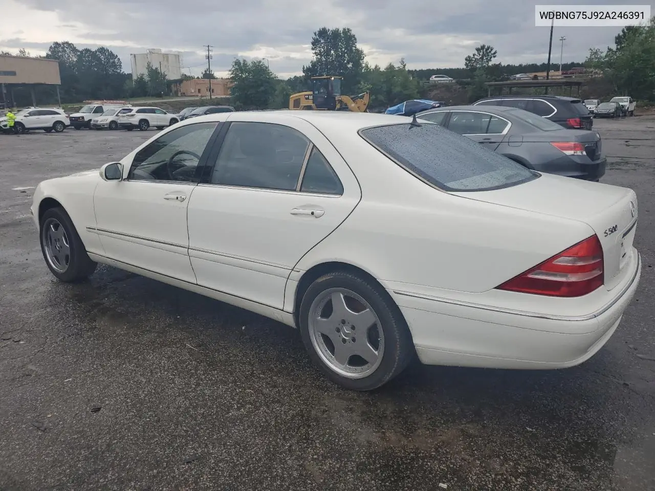 2002 Mercedes-Benz S 500 VIN: WDBNG75J92A246391 Lot: 55850965