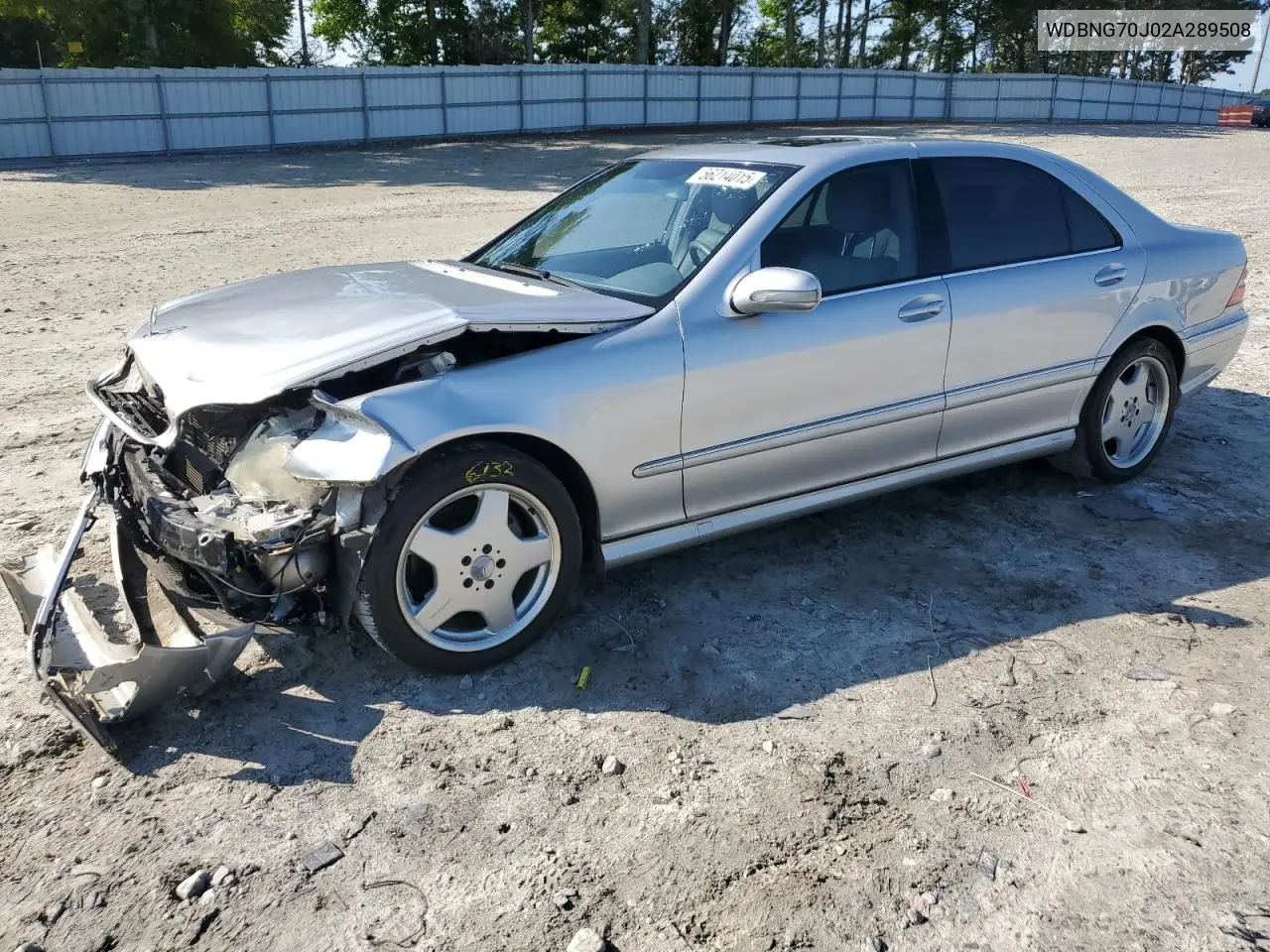 2002 Mercedes-Benz S 430 VIN: WDBNG70J02A289508 Lot: 56214015