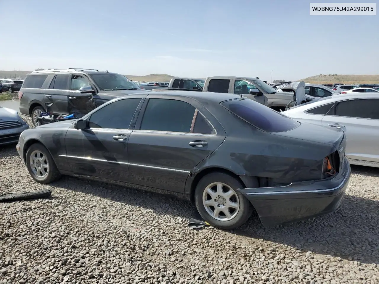 2002 Mercedes-Benz S 500 VIN: WDBNG75J42A299015 Lot: 56361665