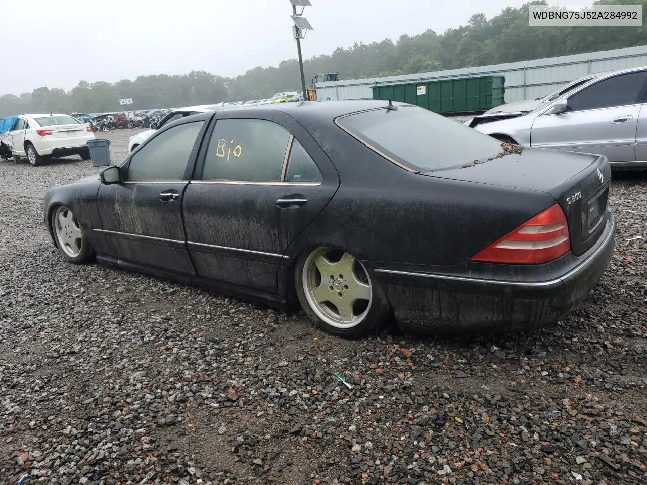 2002 Mercedes-Benz S 500 VIN: WDBNG75J52A284992 Lot: 57038105