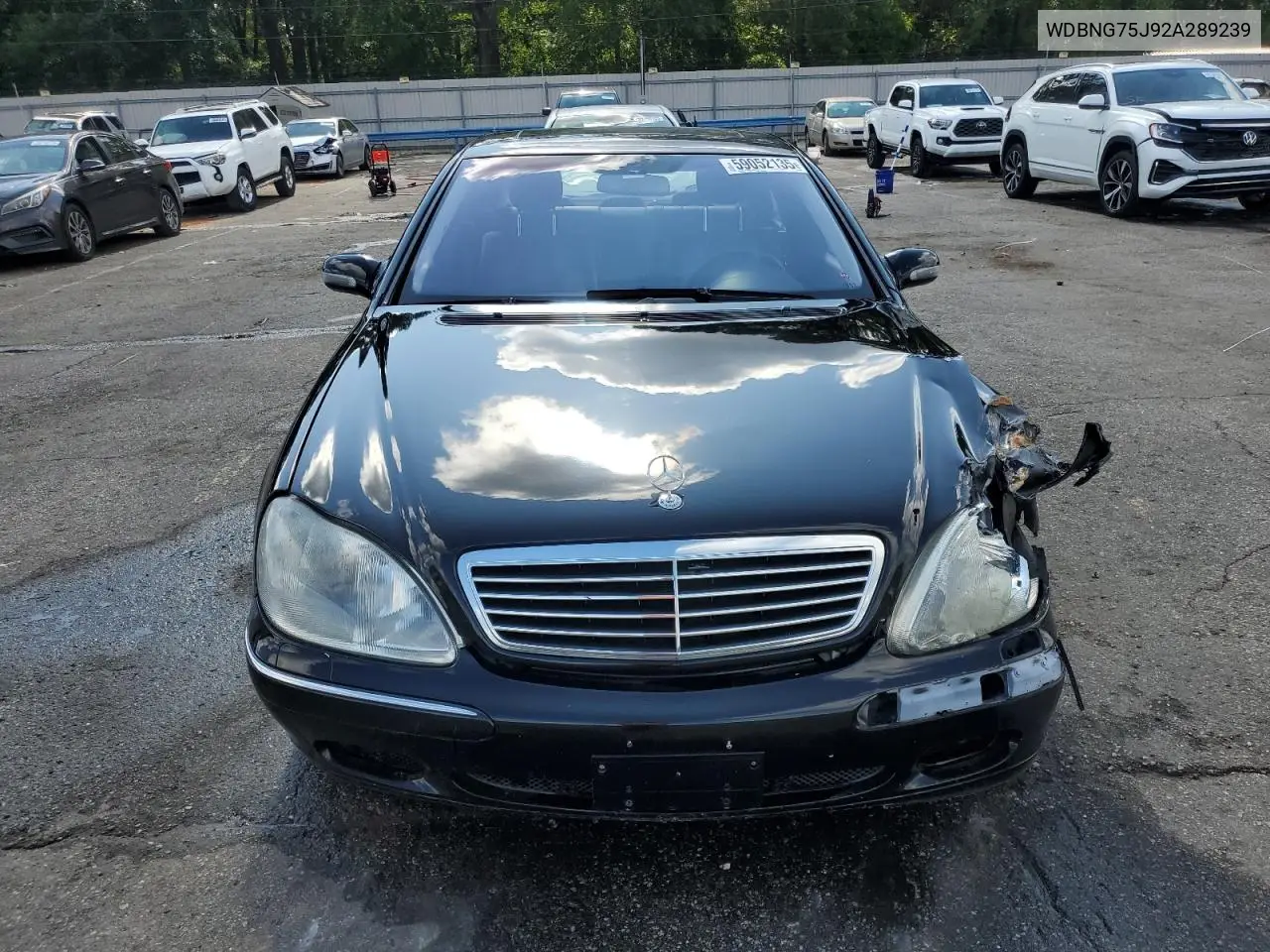 2002 Mercedes-Benz S 500 VIN: WDBNG75J92A289239 Lot: 59052135