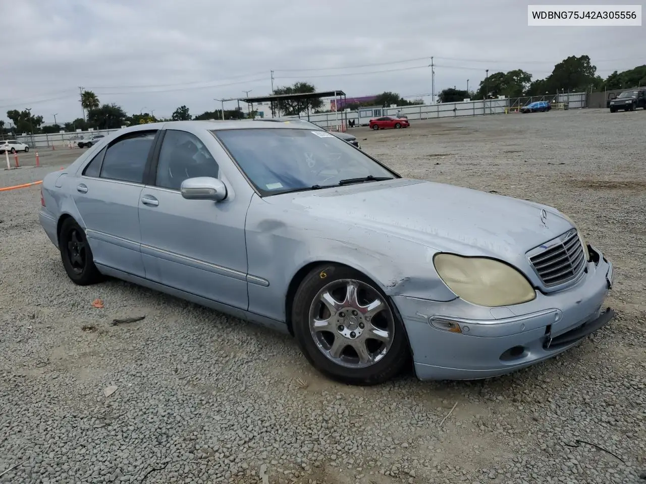2002 Mercedes-Benz S 500 VIN: WDBNG75J42A305556 Lot: 65579105