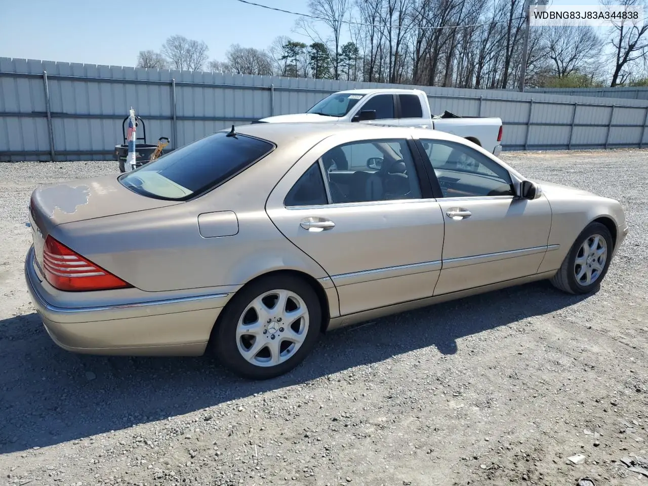 2003 Mercedes-Benz S 430 4Matic VIN: WDBNG83J83A344838 Lot: 48976625