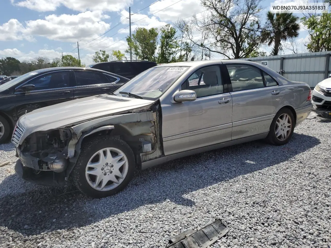 2003 Mercedes-Benz S 430 VIN: WDBNG70J93A351831 Lot: 52706965