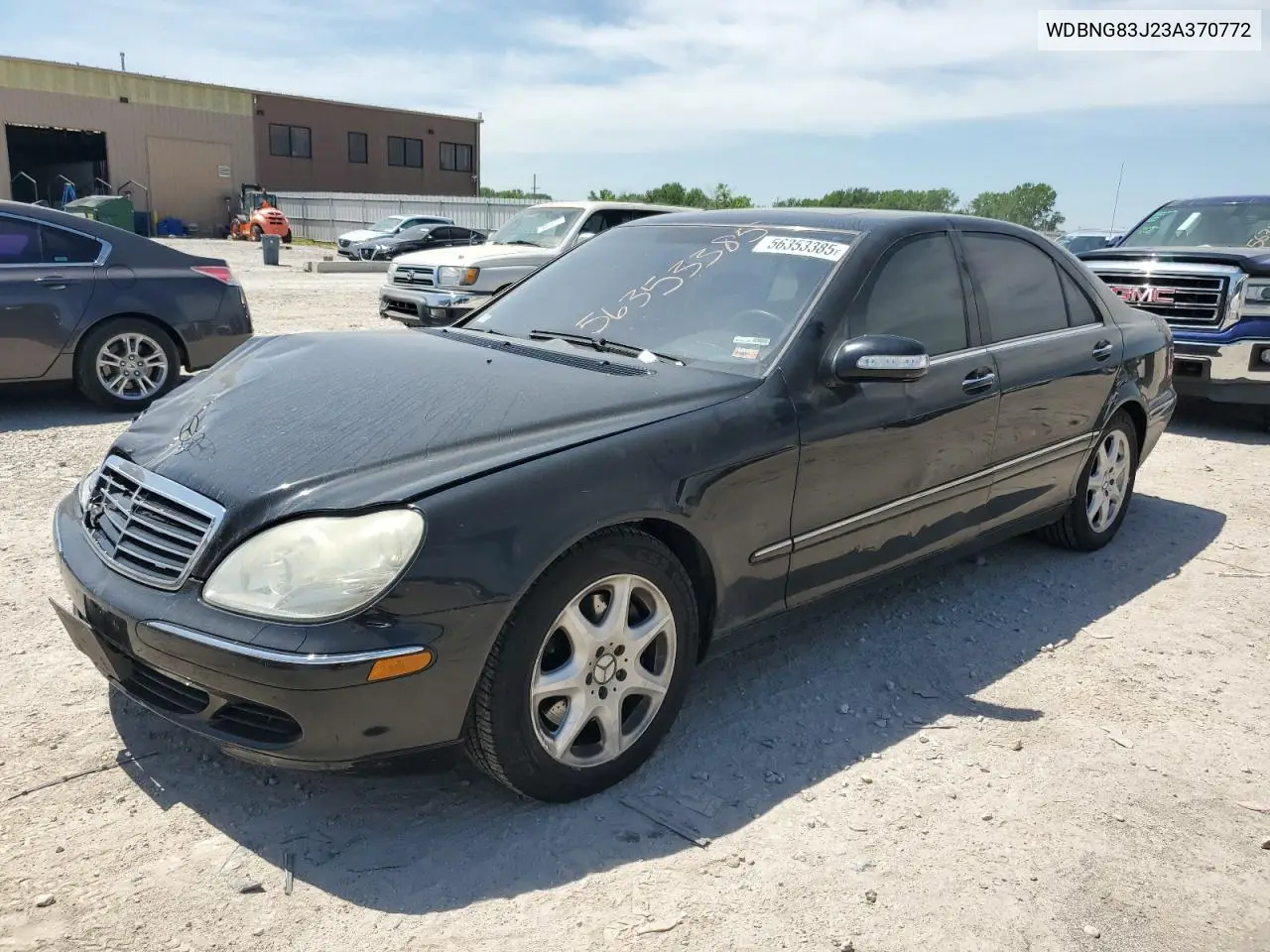 2003 Mercedes-Benz S 430 4Matic VIN: WDBNG83J23A370772 Lot: 56353385