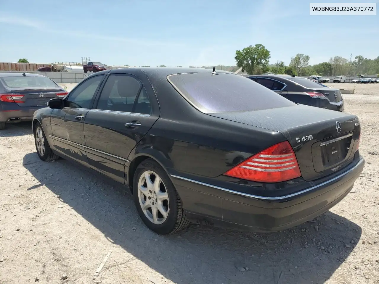 2003 Mercedes-Benz S 430 4Matic VIN: WDBNG83J23A370772 Lot: 56353385