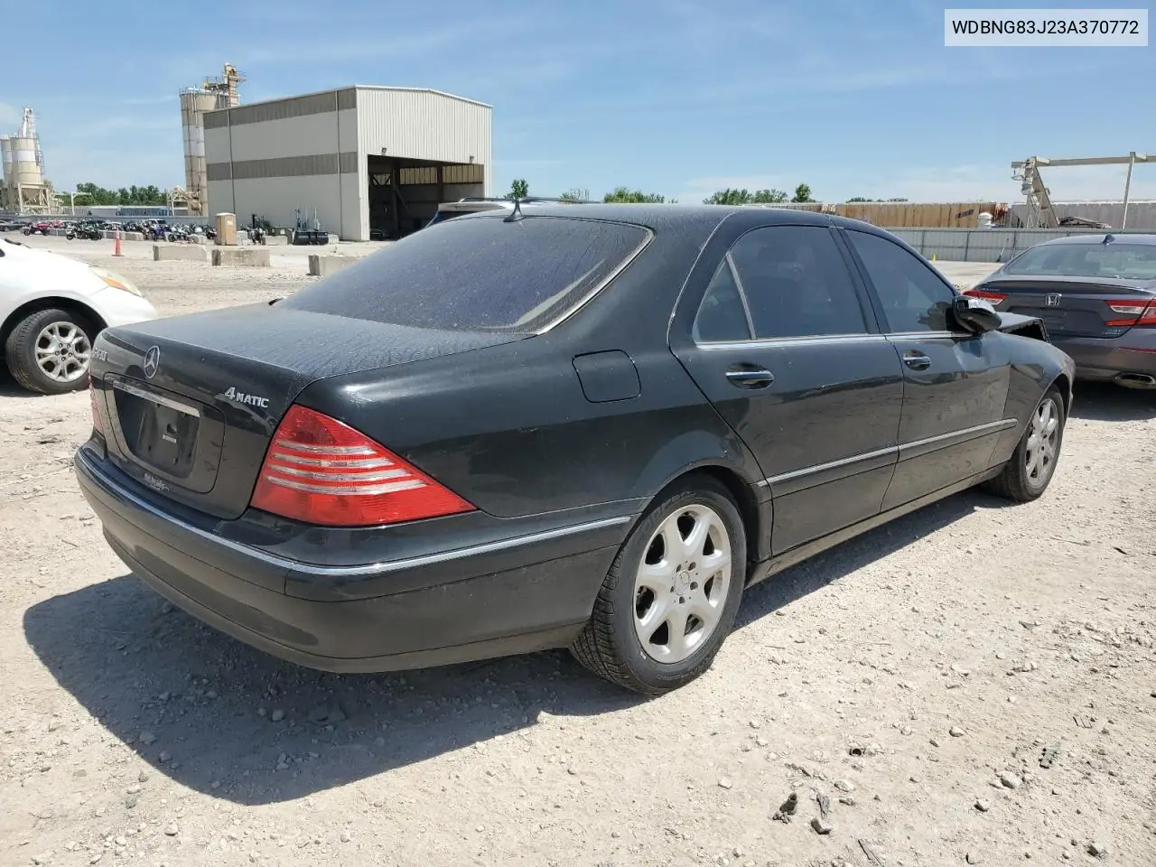 2003 Mercedes-Benz S 430 4Matic VIN: WDBNG83J23A370772 Lot: 56353385