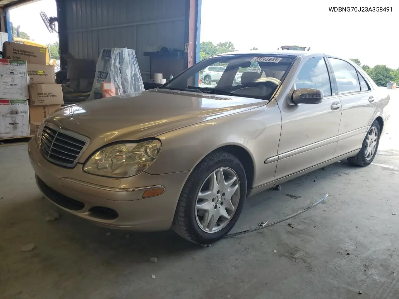 2003 Mercedes-Benz S 430 VIN: WDBNG70J23A358491 Lot: 59743965