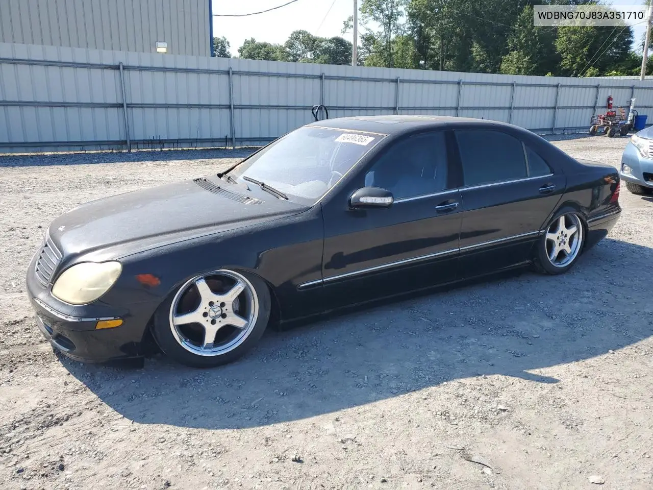 2003 Mercedes-Benz S 430 VIN: WDBNG70J83A351710 Lot: 60496365
