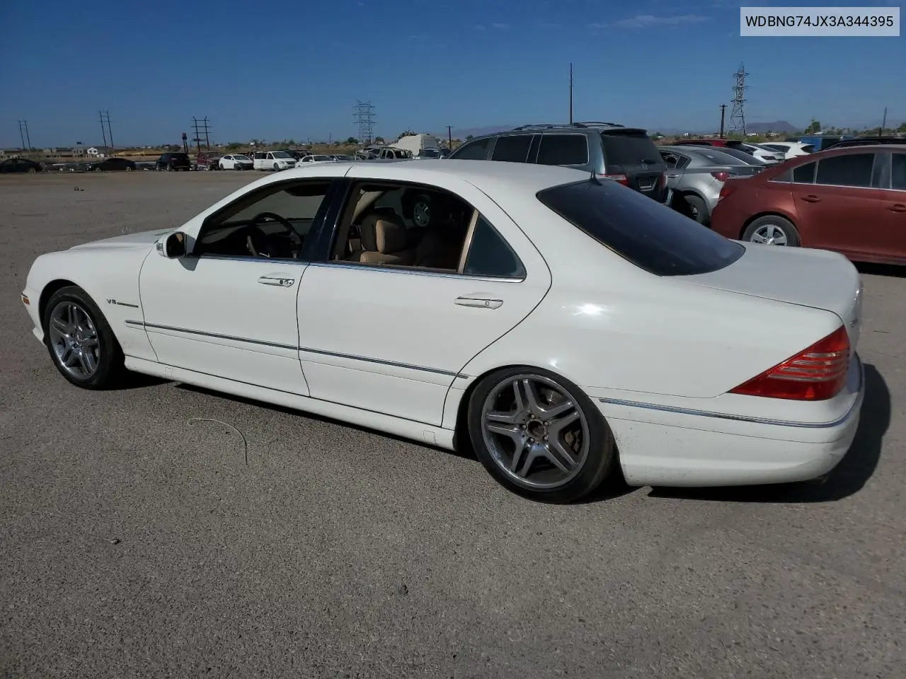 2003 Mercedes-Benz S 55 Amg VIN: WDBNG74JX3A344395 Lot: 61697155