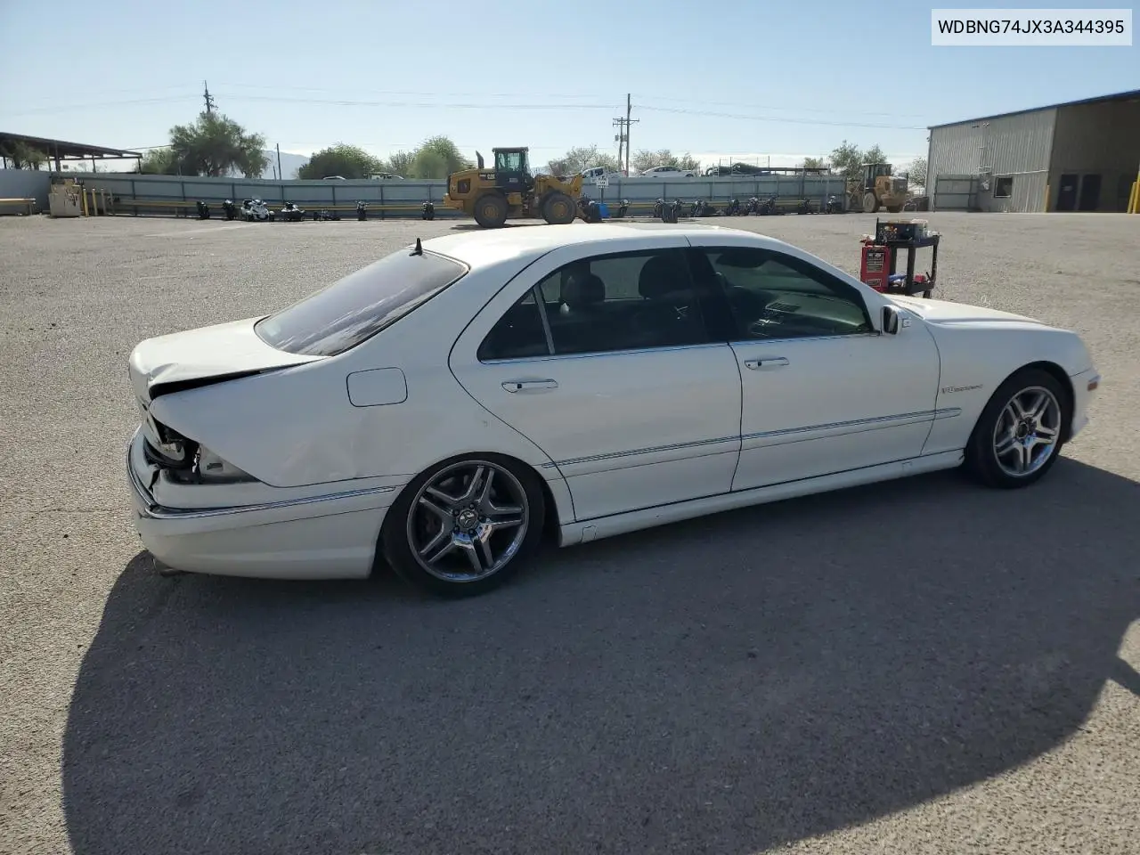2003 Mercedes-Benz S 55 Amg VIN: WDBNG74JX3A344395 Lot: 61697155