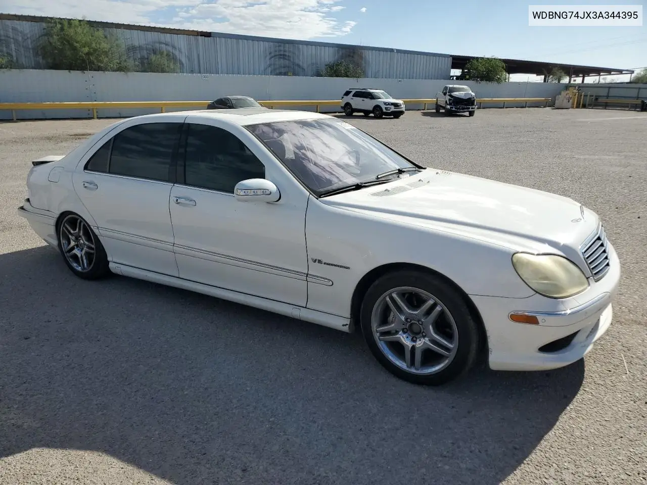 2003 Mercedes-Benz S 55 Amg VIN: WDBNG74JX3A344395 Lot: 61697155