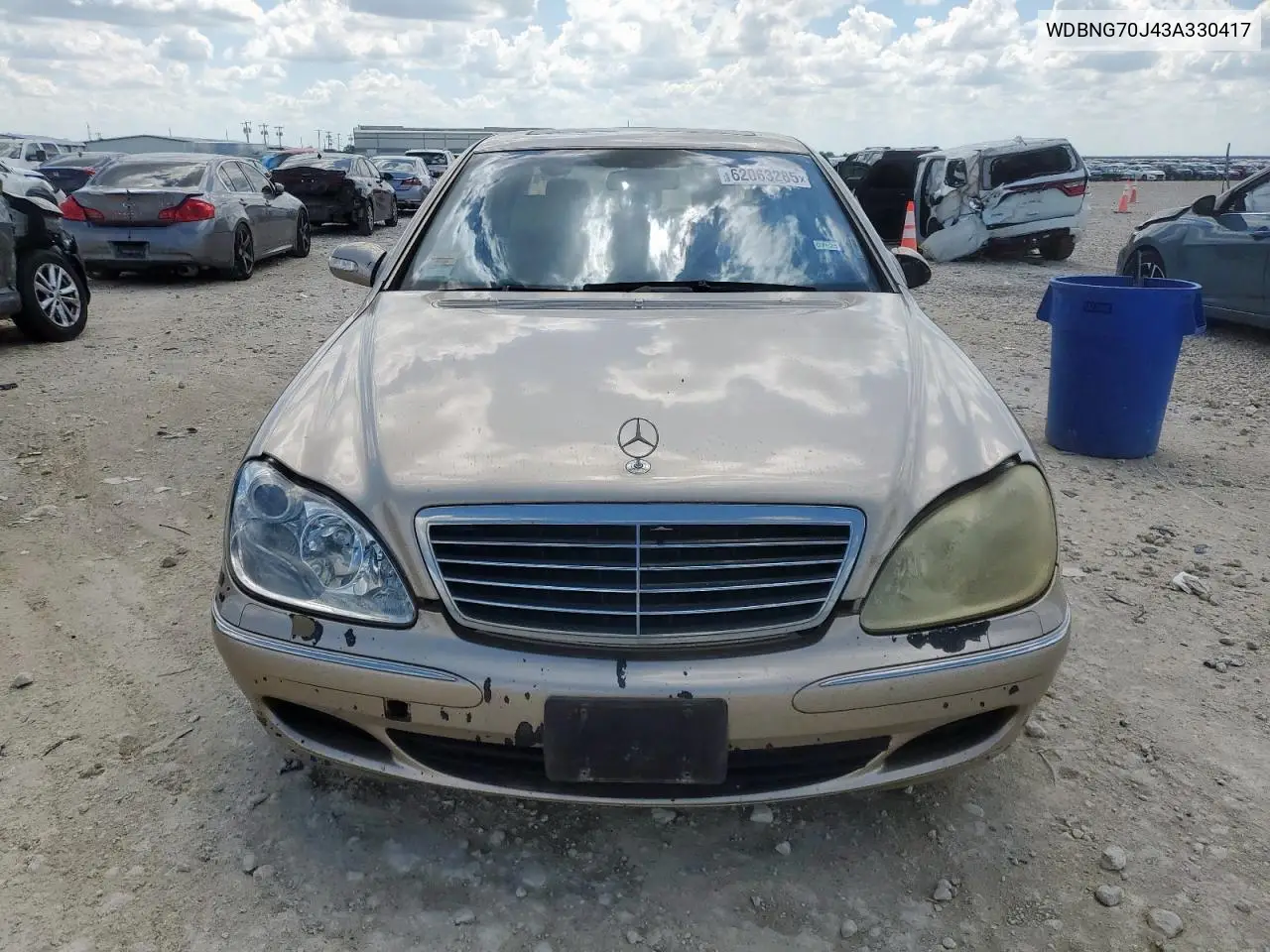 2003 Mercedes-Benz S 430 VIN: WDBNG70J43A330417 Lot: 62063285