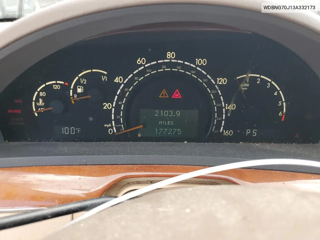 2003 Mercedes-Benz S 430 VIN: WDBNG70J13A332173 Lot: 62162275
