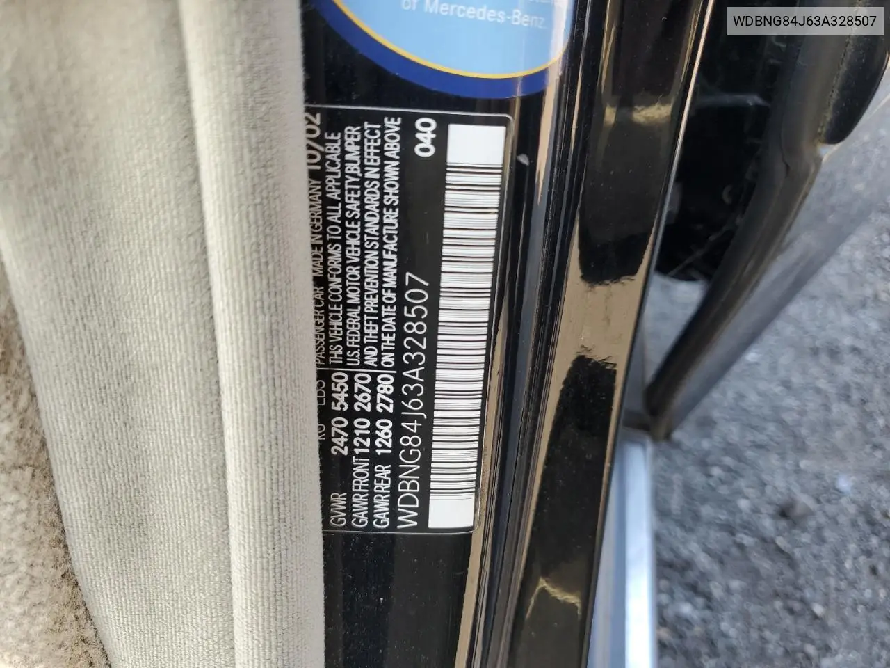 2003 Mercedes-Benz S 500 4Matic VIN: WDBNG84J63A328507 Lot: 62529355