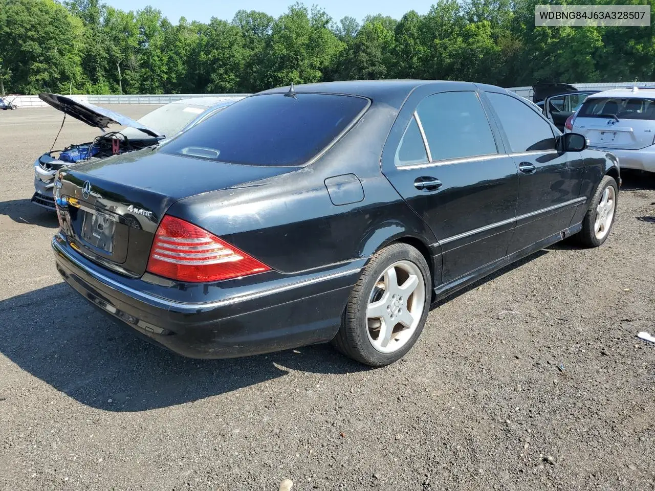2003 Mercedes-Benz S 500 4Matic VIN: WDBNG84J63A328507 Lot: 62529355