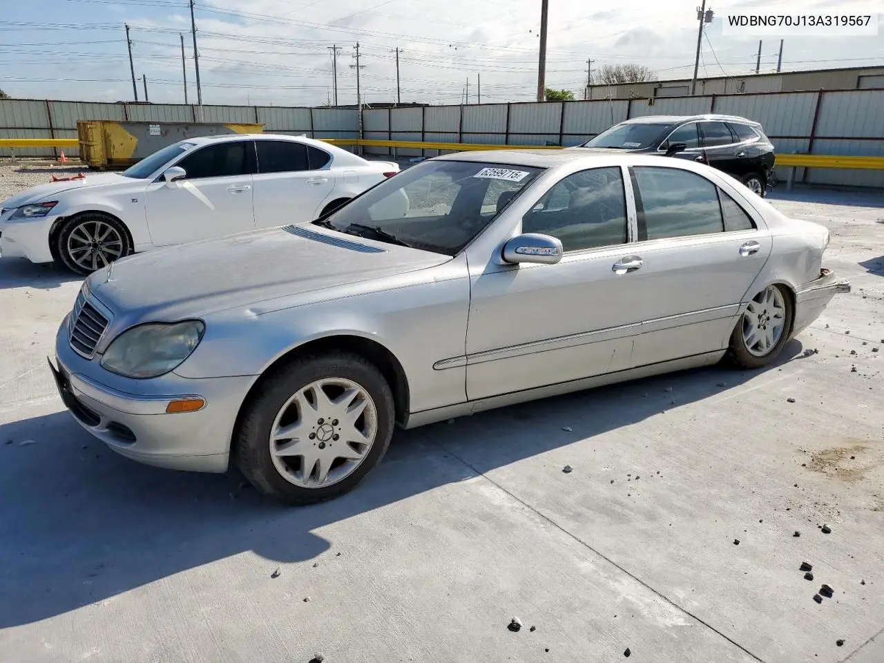 2003 Mercedes-Benz S 430 VIN: WDBNG70J13A319567 Lot: 62599715