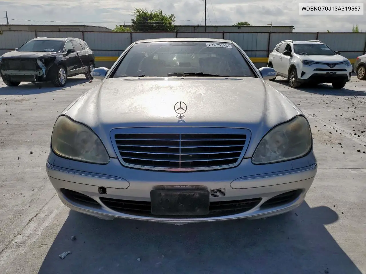 2003 Mercedes-Benz S 430 VIN: WDBNG70J13A319567 Lot: 62599715
