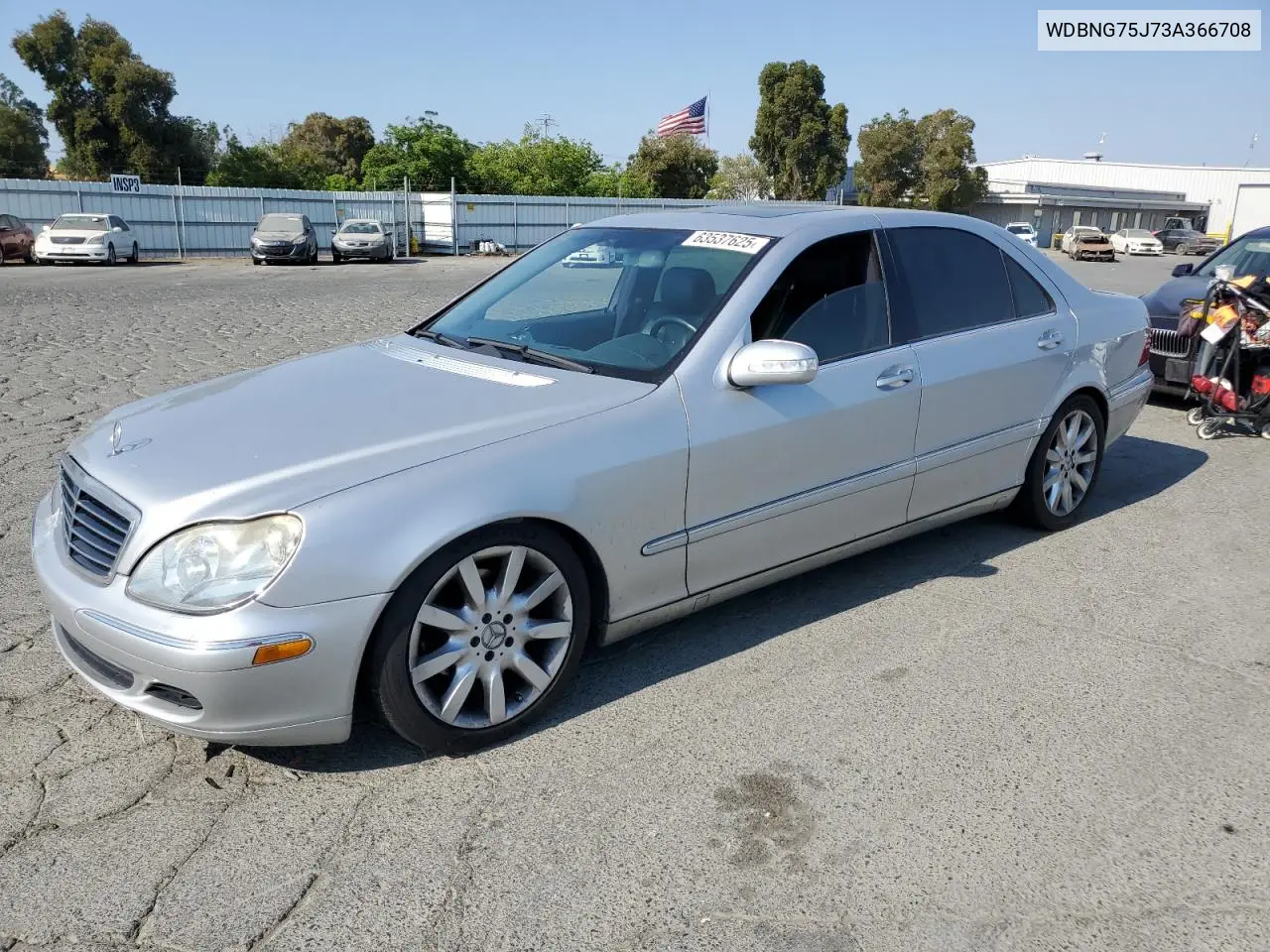 2003 Mercedes-Benz S 500 VIN: WDBNG75J73A366708 Lot: 63537625