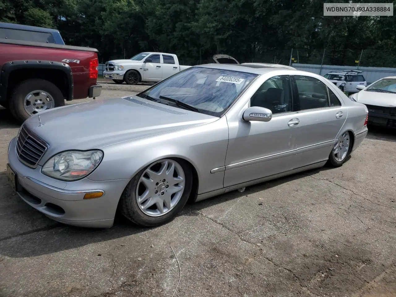 2003 Mercedes-Benz S 430 VIN: WDBNG70J93A338884 Lot: 64006285