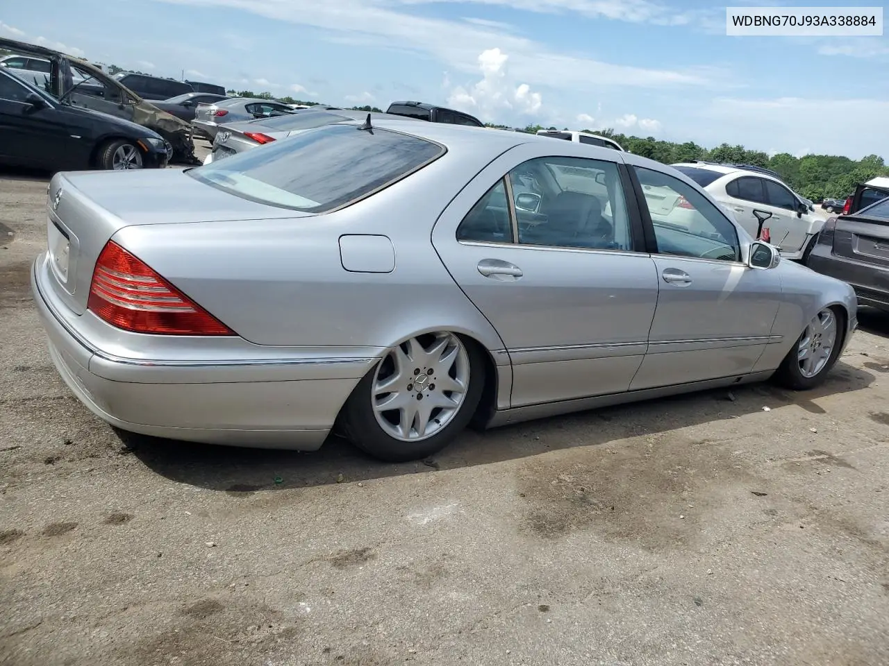2003 Mercedes-Benz S 430 VIN: WDBNG70J93A338884 Lot: 64006285