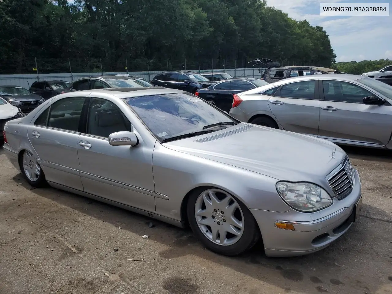 2003 Mercedes-Benz S 430 VIN: WDBNG70J93A338884 Lot: 64006285