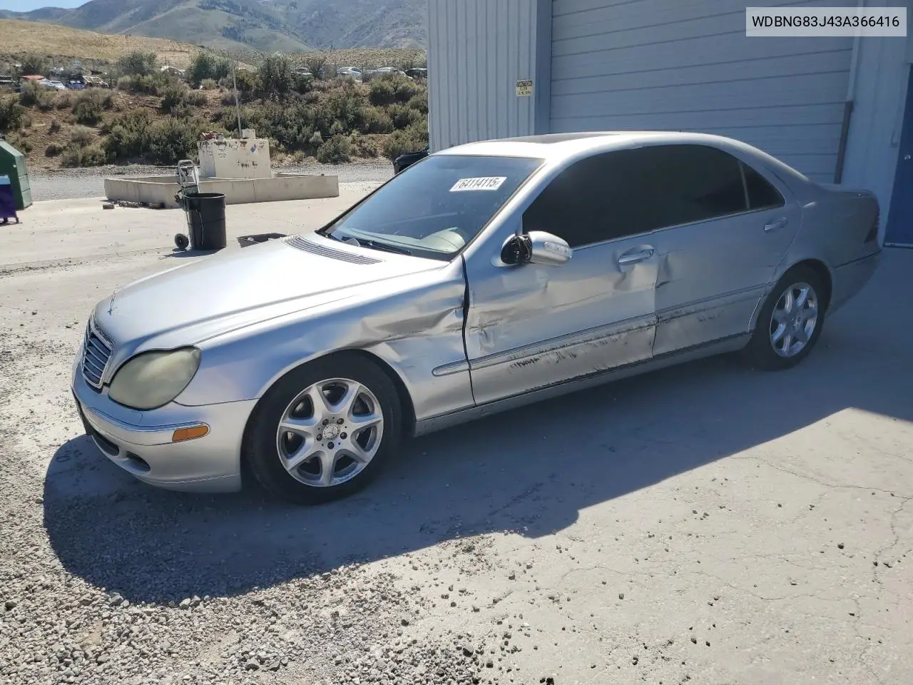 2003 Mercedes-Benz S 430 4Matic VIN: WDBNG83J43A366416 Lot: 64114115