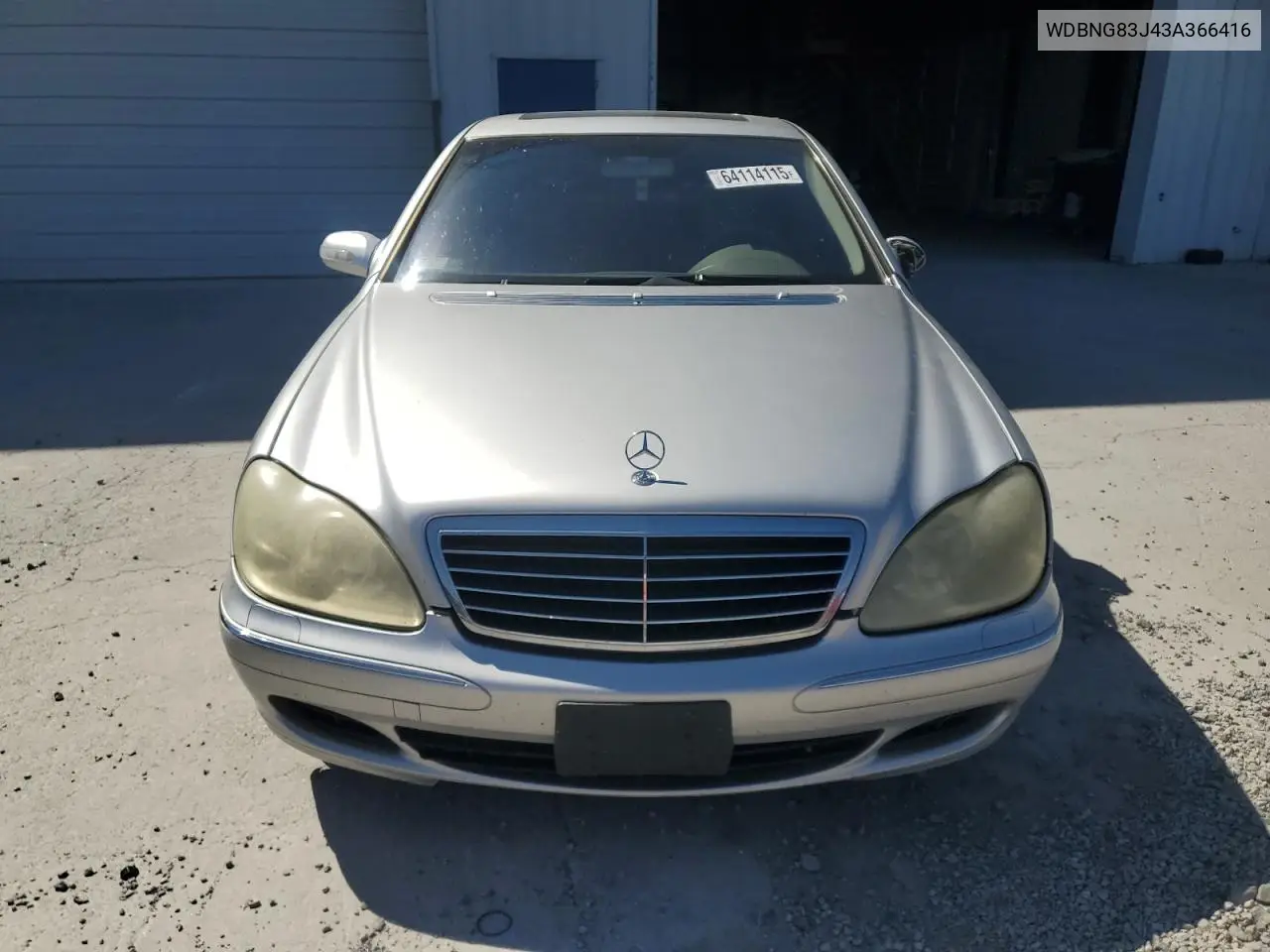 2003 Mercedes-Benz S 430 4Matic VIN: WDBNG83J43A366416 Lot: 64114115