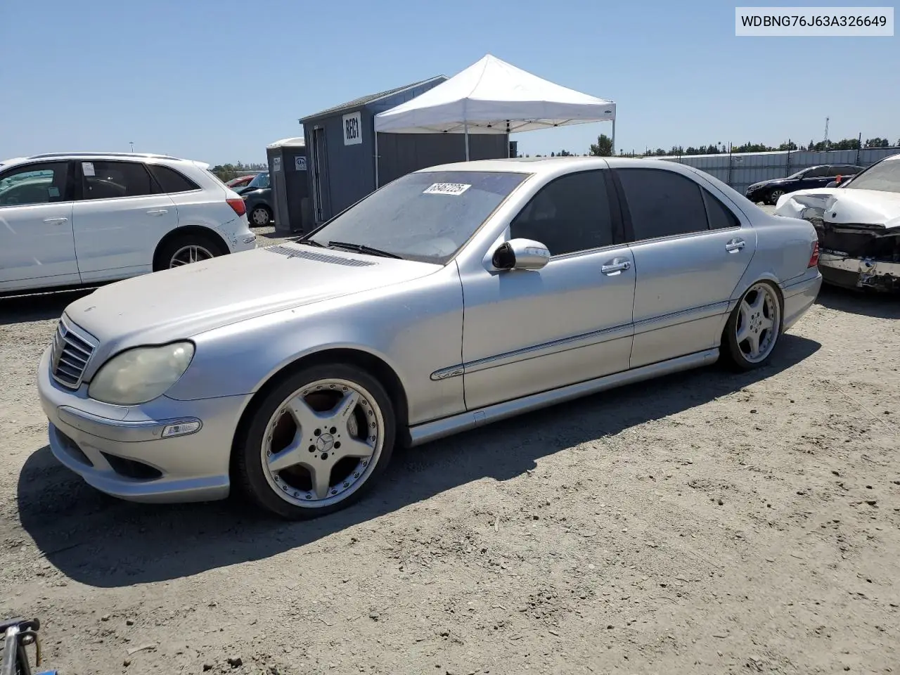 2003 Mercedes-Benz S 600 VIN: WDBNG76J63A326649 Lot: 65467225