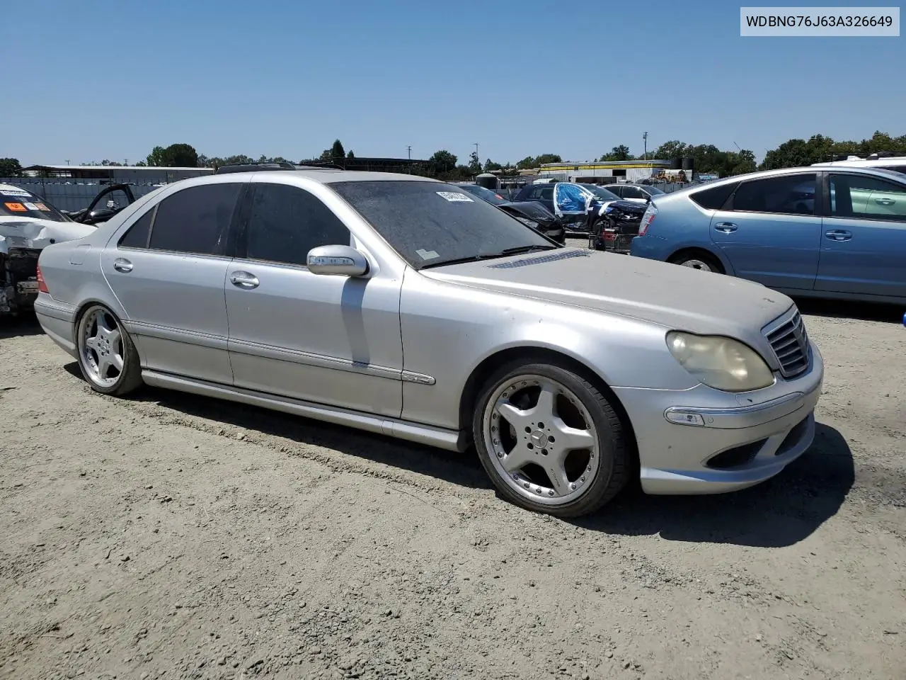2003 Mercedes-Benz S 600 VIN: WDBNG76J63A326649 Lot: 65467225