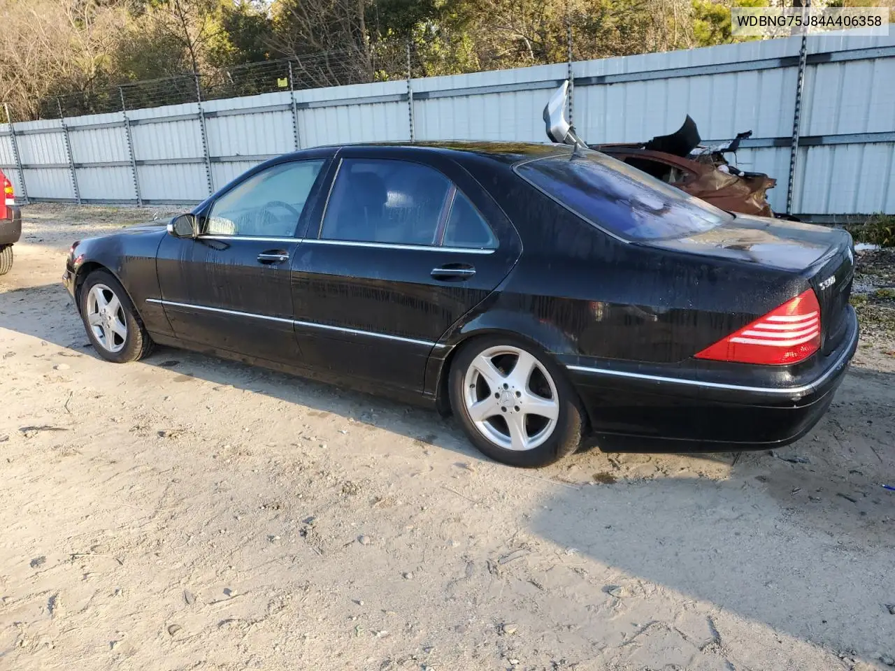 2004 Mercedes-Benz S 500 VIN: WDBNG75J84A406358 Lot: 50448175