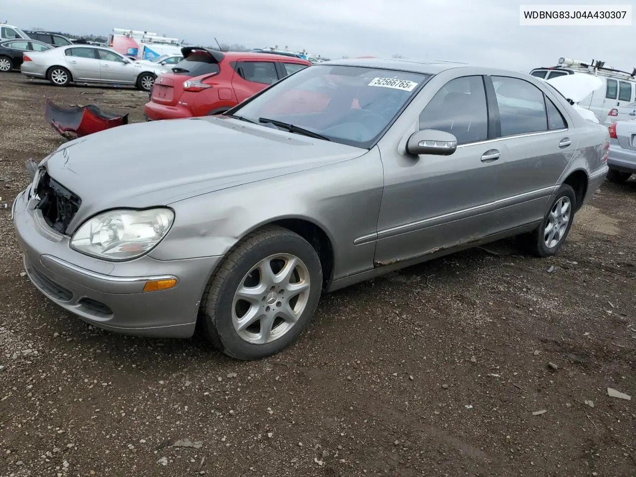 2004 Mercedes-Benz S 430 4Matic VIN: WDBNG83J04A430307 Lot: 52566765