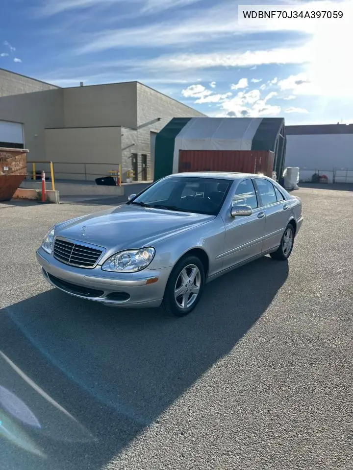 2004 Mercedes-Benz S 430 VIN: WDBNF70J34A397059 Lot: 57178985