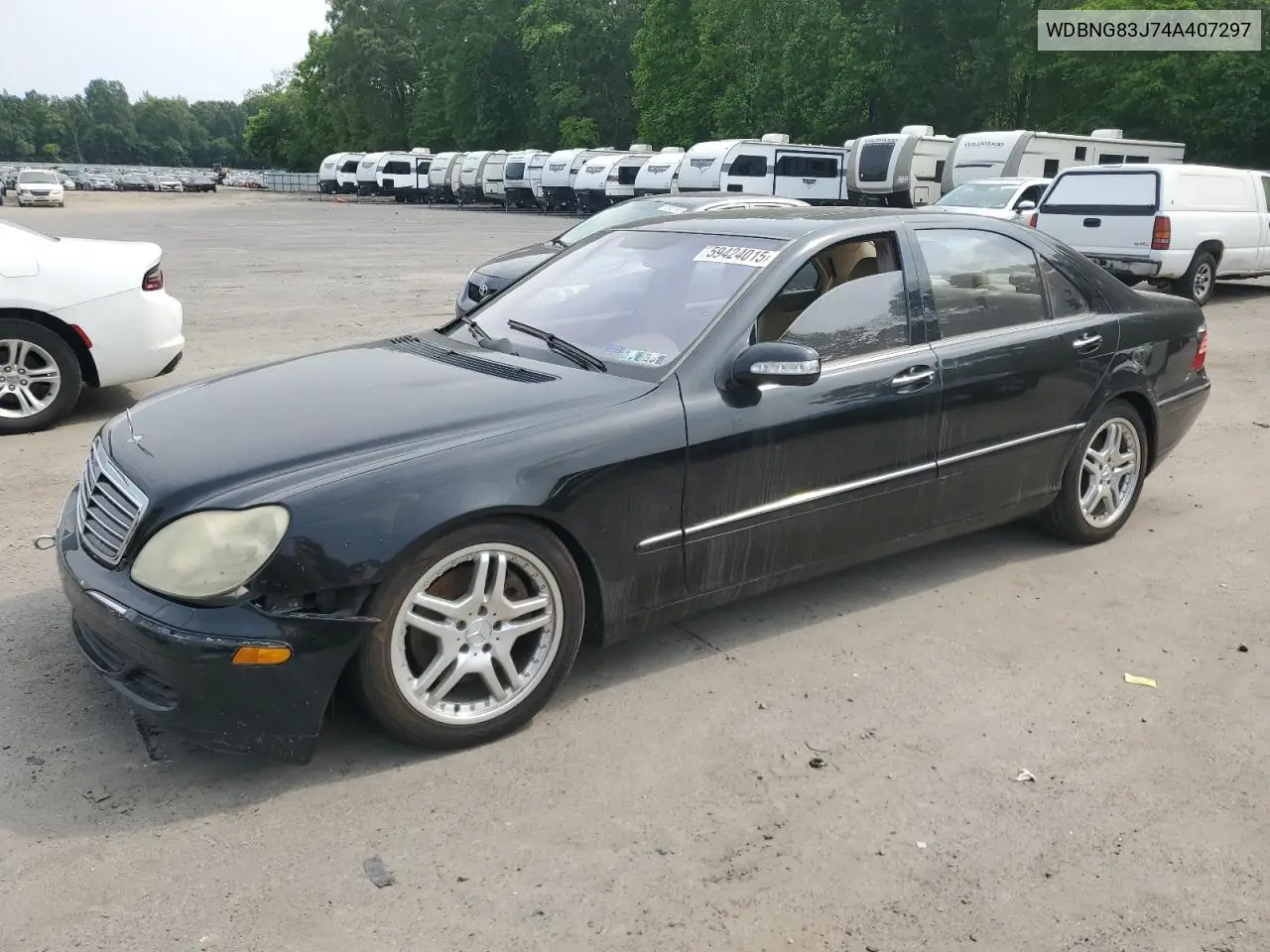 2004 Mercedes-Benz S 430 4Matic VIN: WDBNG83J74A407297 Lot: 59424015