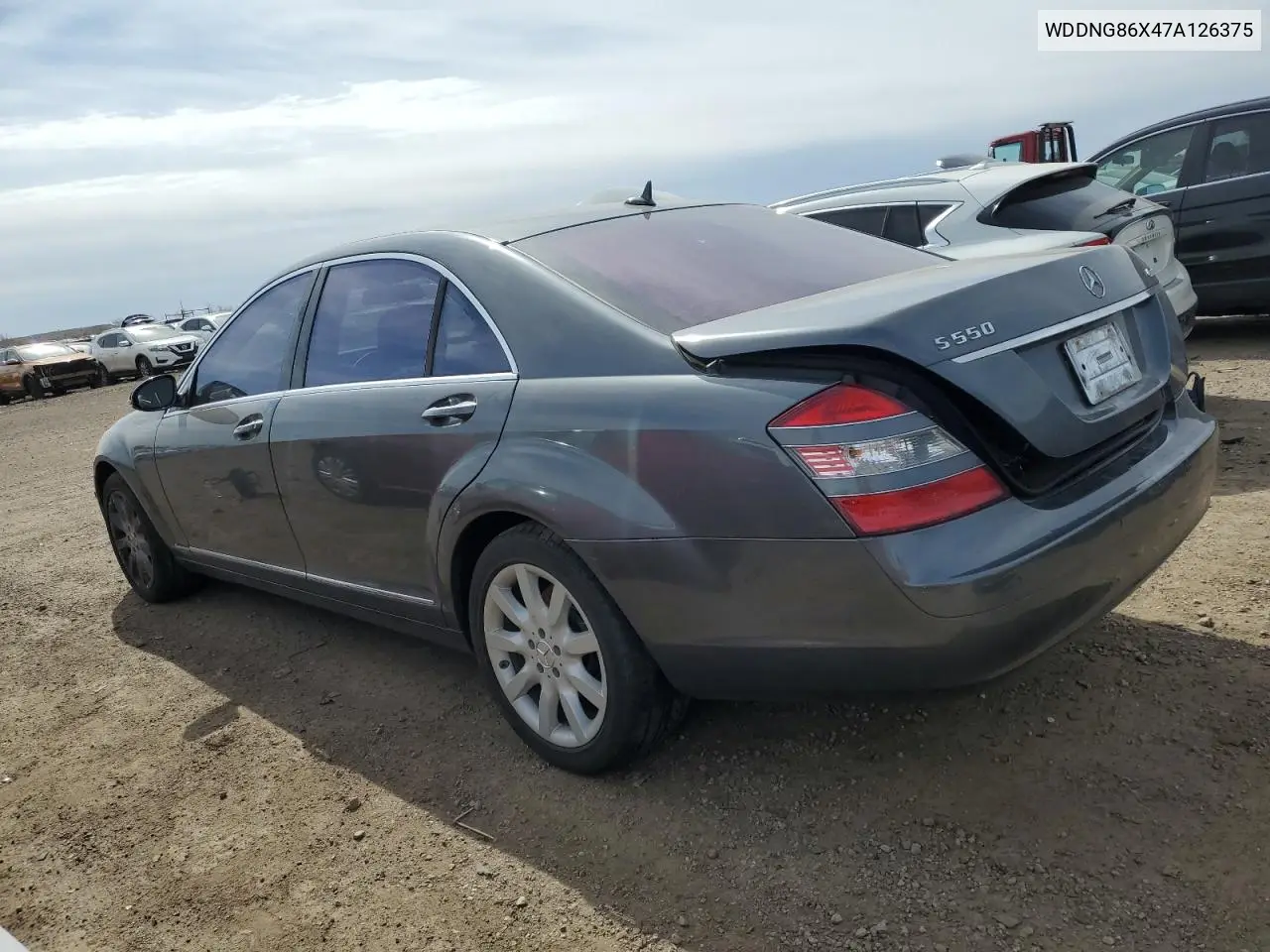 2007 Mercedes-Benz S 550 4Matic VIN: WDDNG86X47A126375 Lot: 52773385