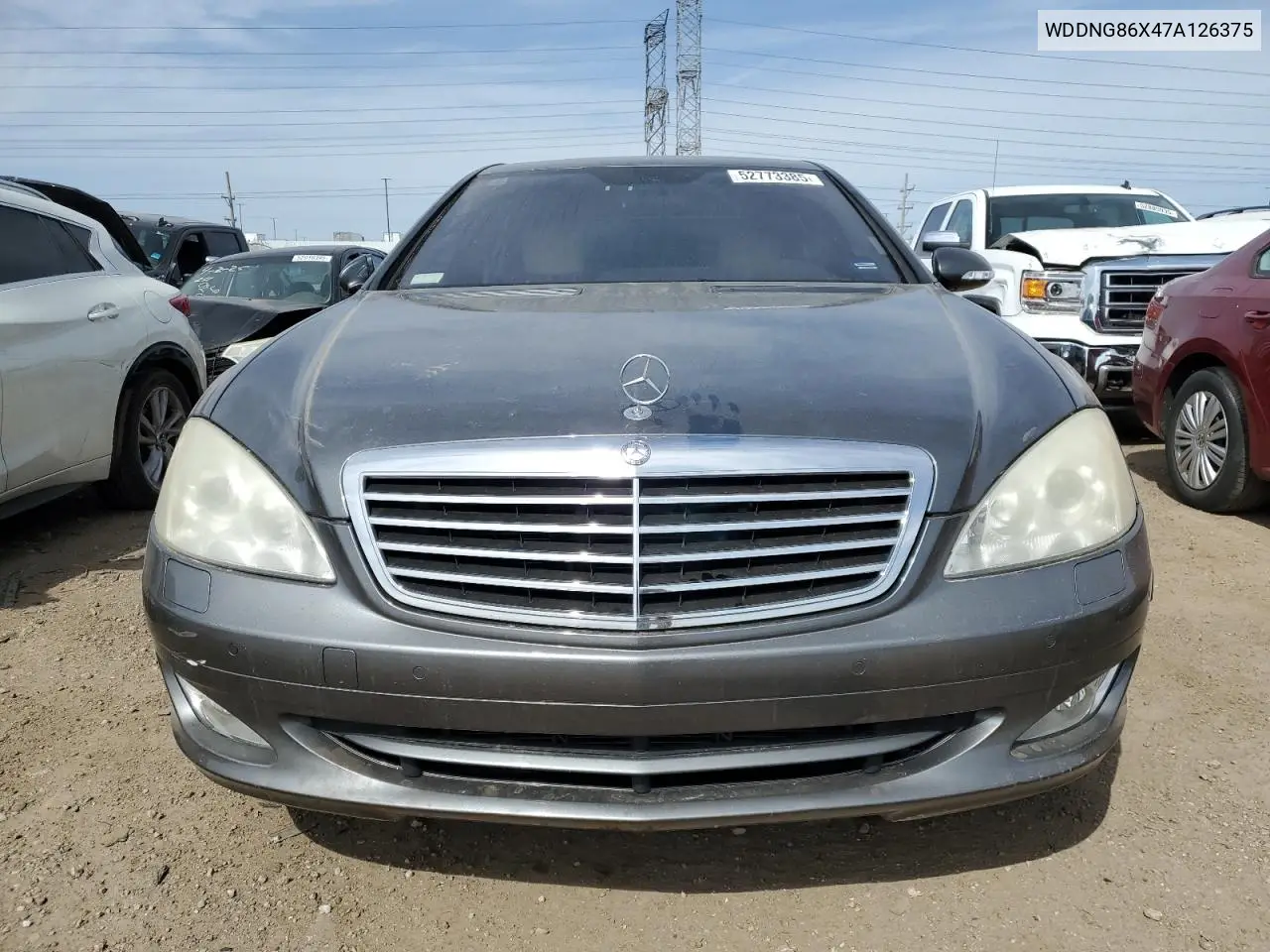 2007 Mercedes-Benz S 550 4Matic VIN: WDDNG86X47A126375 Lot: 52773385