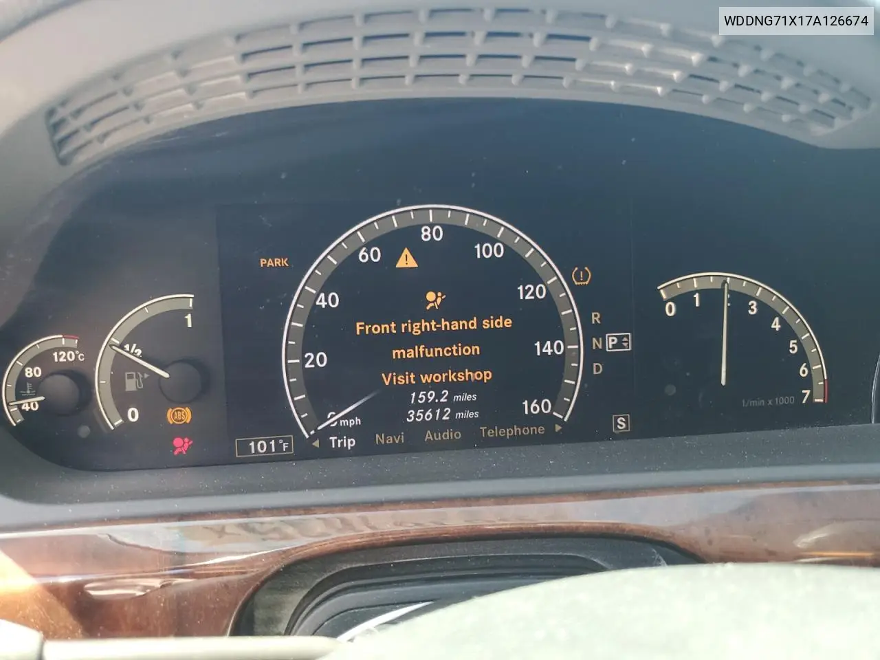 2007 Mercedes-Benz S 550 VIN: WDDNG71X17A126674 Lot: 56181835