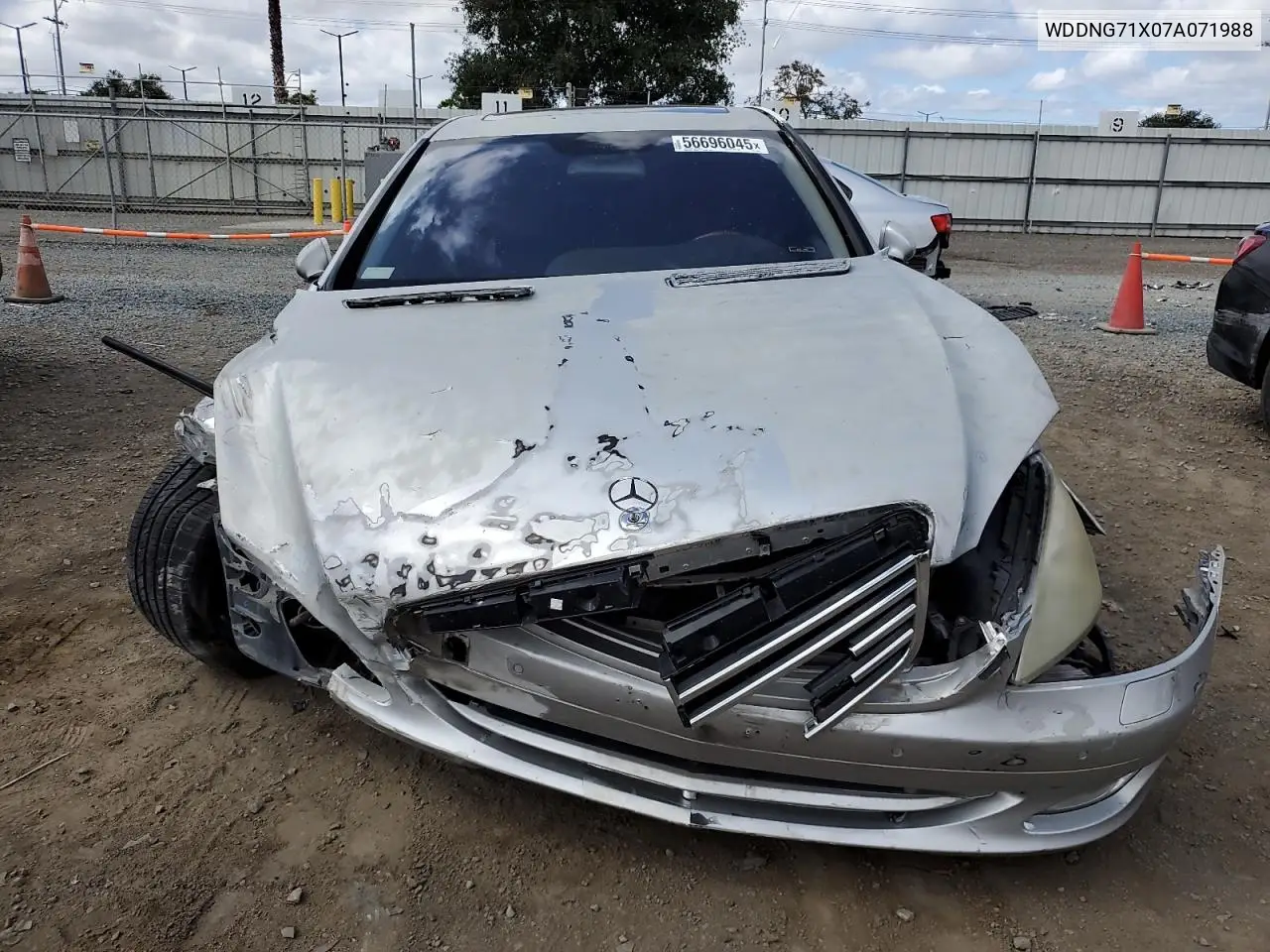 2007 Mercedes-Benz S 550 VIN: WDDNG71X07A071988 Lot: 56696045