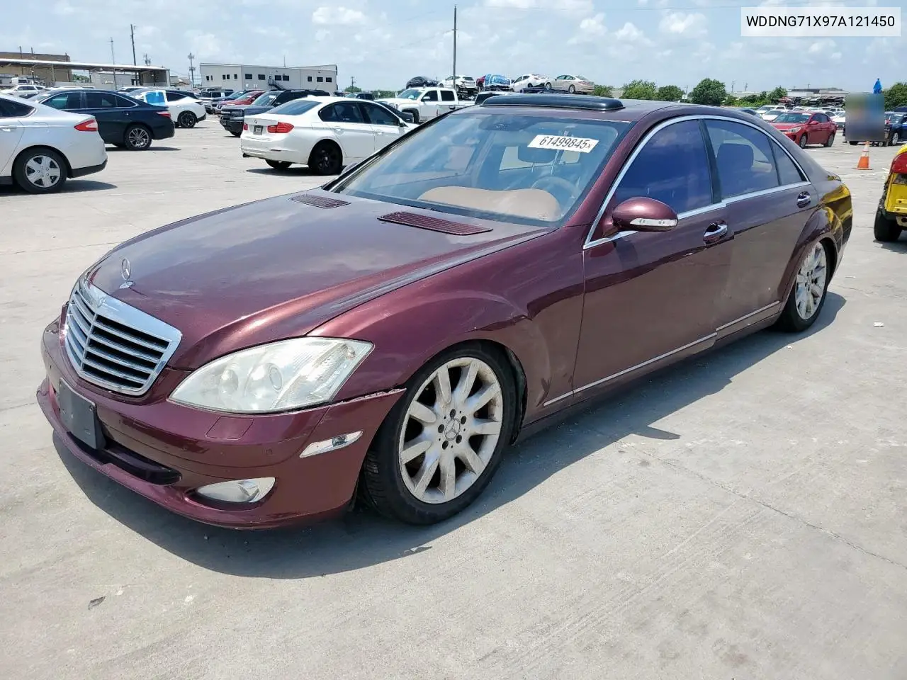 2007 Mercedes-Benz S 550 VIN: WDDNG71X97A121450 Lot: 61499845