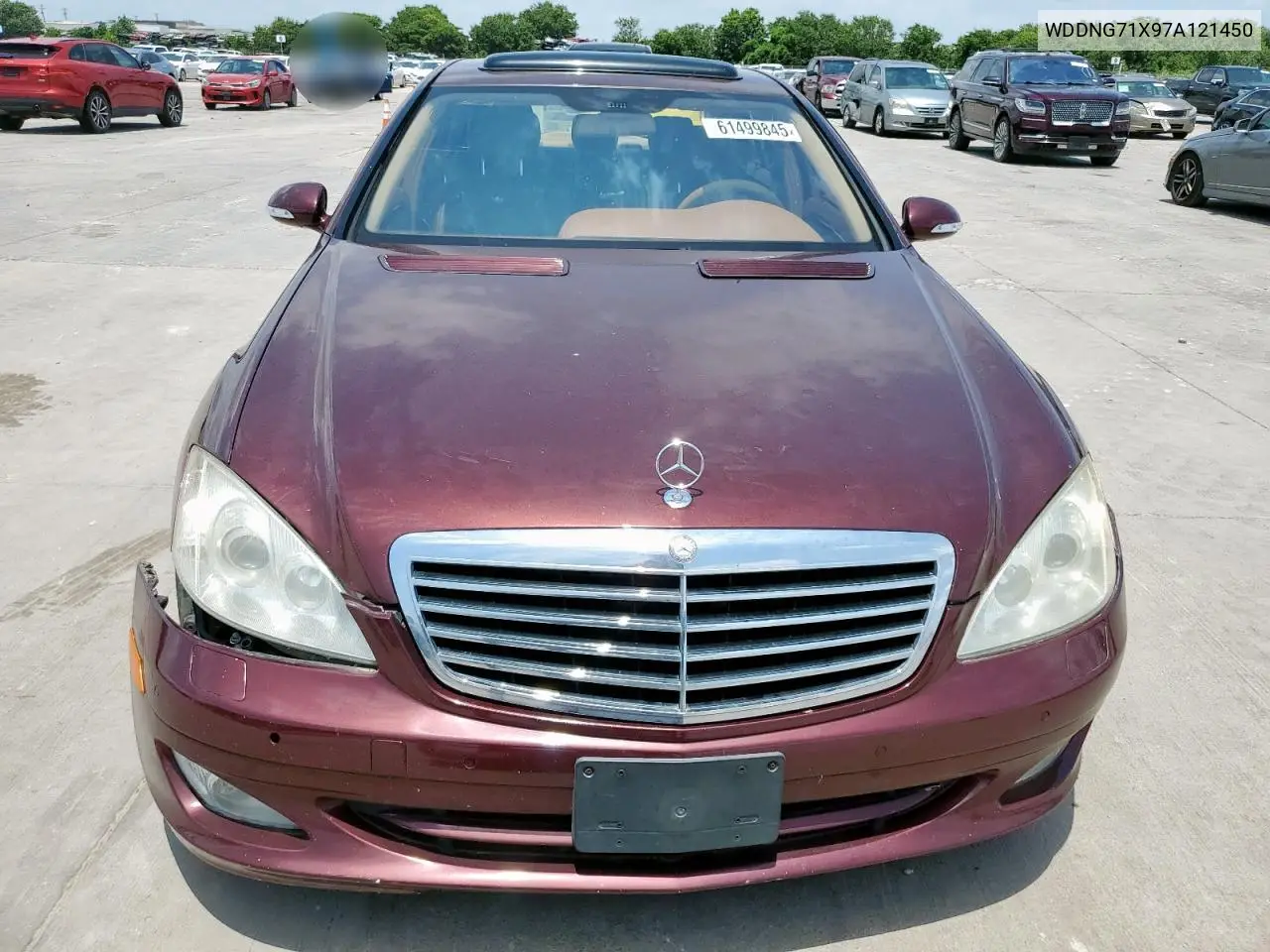 2007 Mercedes-Benz S 550 VIN: WDDNG71X97A121450 Lot: 61499845