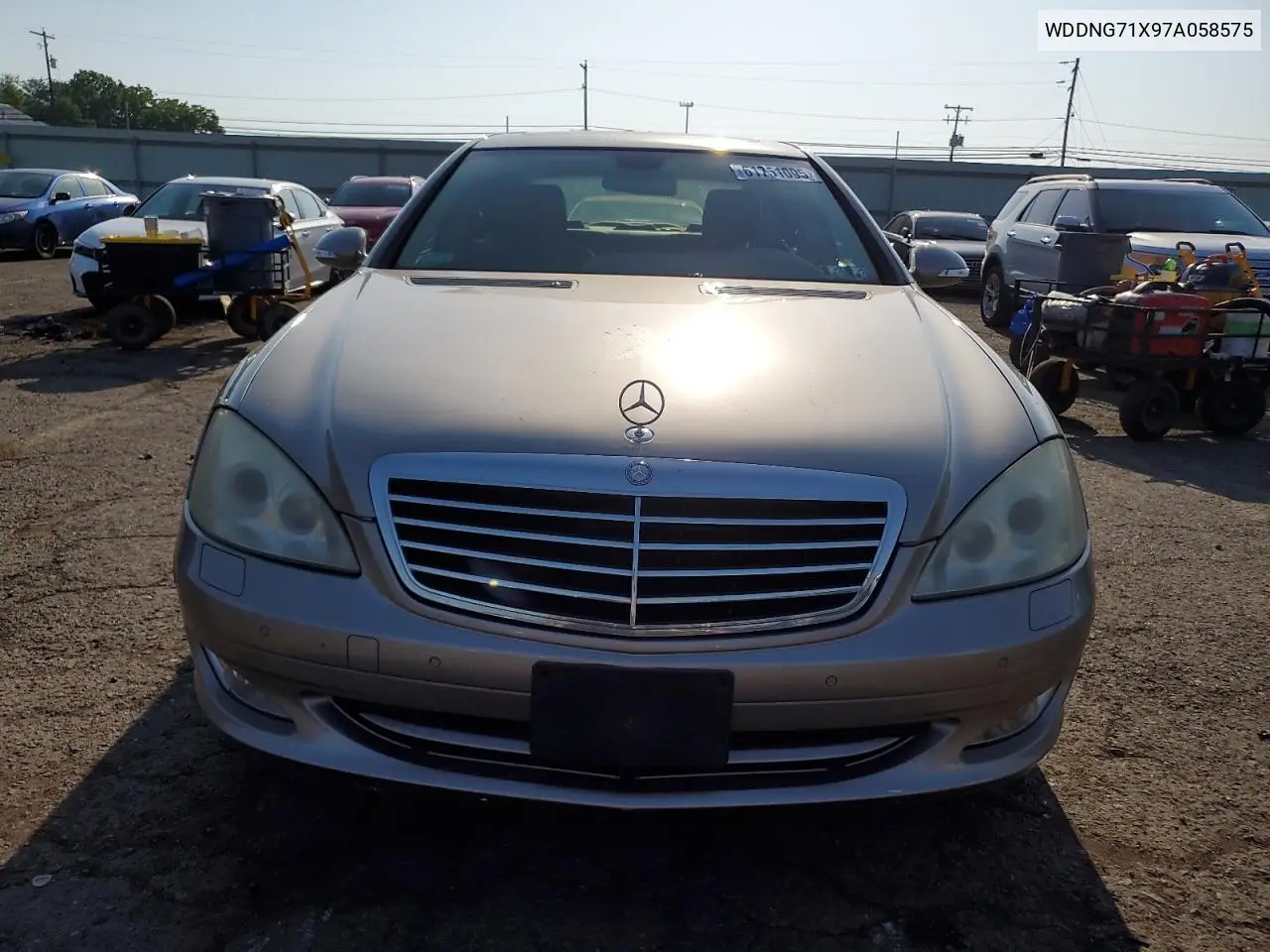 2007 Mercedes-Benz S 550 VIN: WDDNG71X97A058575 Lot: 61751095